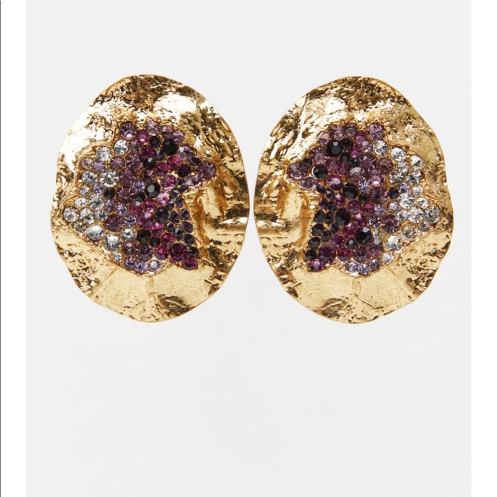 Zara Sparkly Earrings New - Picture 2 of 7